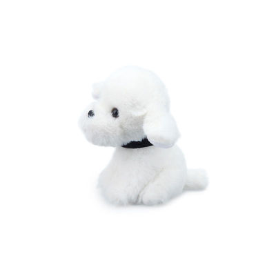 ODM 25cm White Dog Plush Toy Untuk Kenyamanan Anak-anak