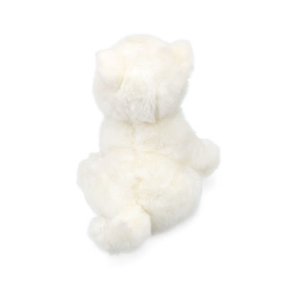 EN71 20cm White Dog Stuffed Toy Untuk Menenangkan Bayi