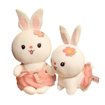 25cm Indah Duduk Kelinci Boneka Mewah Mainan OEM