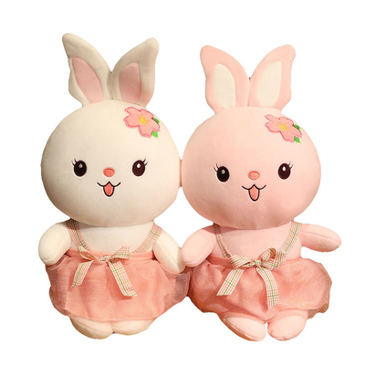 25cm Indah Duduk Kelinci Boneka Mewah Mainan OEM
