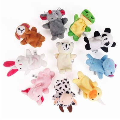EN71 ASTM Standar Boneka Jari Hewan Kartun mewah