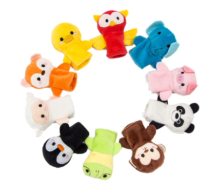 EN71 ASTM Standar Boneka Jari Hewan Kartun mewah