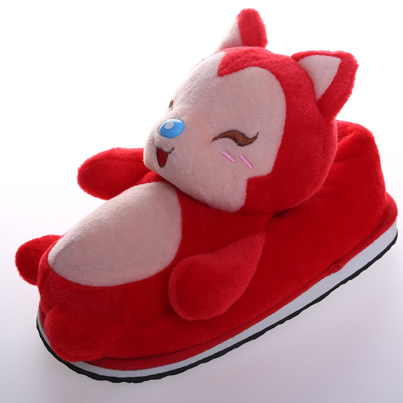 30cm Pink Red Fox Plush Soft Kartun Sandal Dekorasi Rumah Mewah