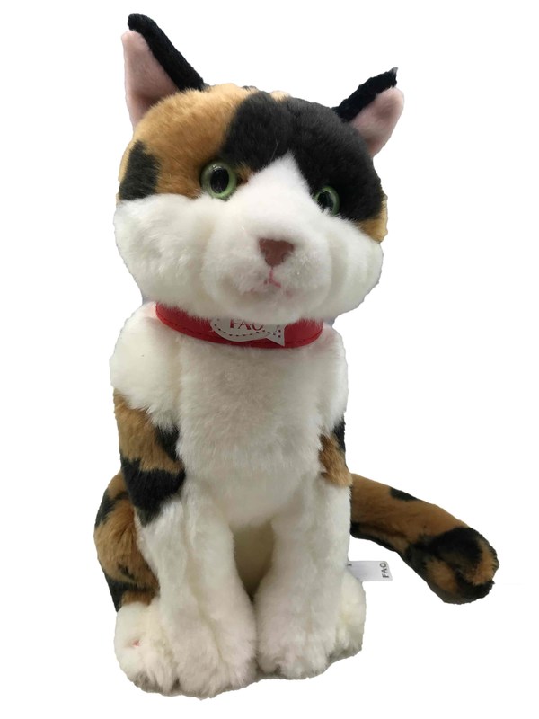 Abu-abu Dan Putih Kucing Boneka Mainan Mewah Kain Lembut Hadiah Hari Valentine