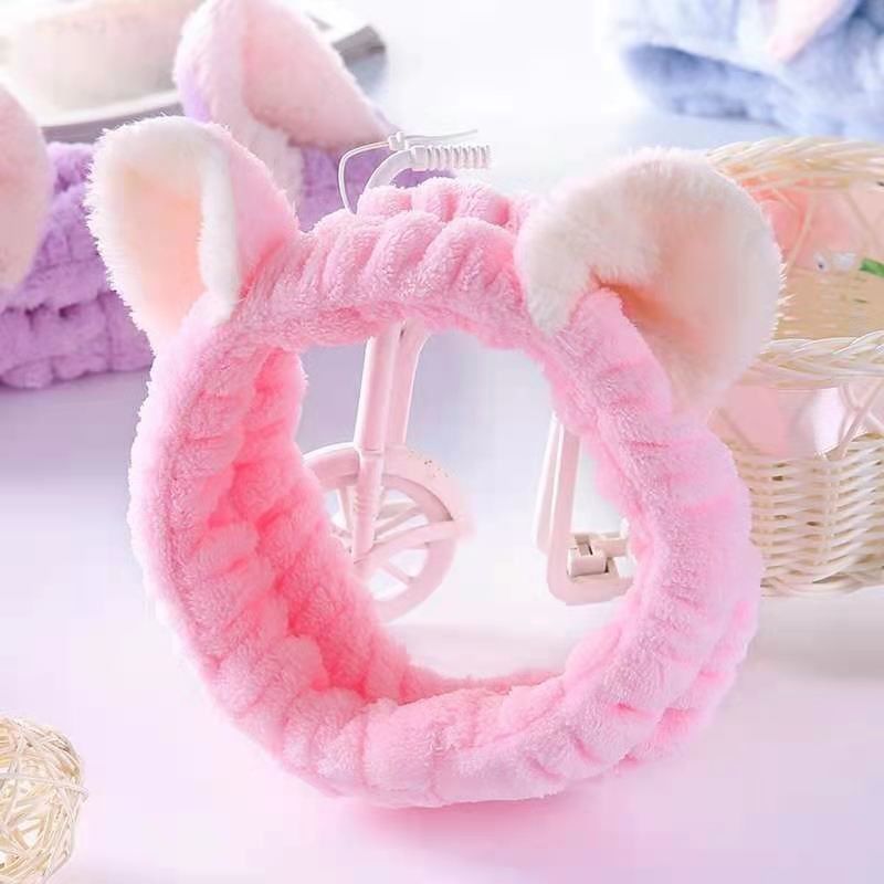 Telinga Kucing Lucu Makeup Sederhana Bando Mewah Band Rambut Mewah Aksesoris Mainan Lembut