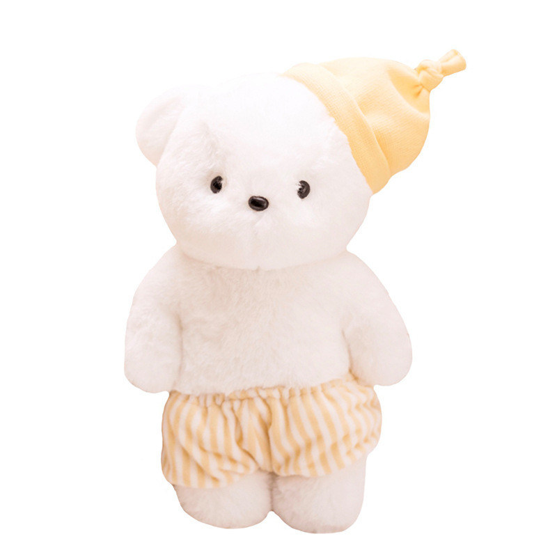 Mainan Mewah Teddy Bear 100g yang Dapat Dicuci Tangan Dengan Topi