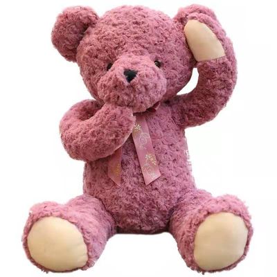 Rose Red Girl Sleep Cuddle Shy Teddy Bear Mainan Mewah Boneka Kain Kecil Lucu 85cm