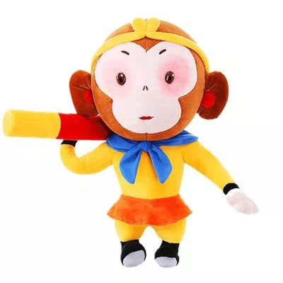 Little Boy 45cm Monkey King Plush Doll Journey To The West Anime Mainan Mewah