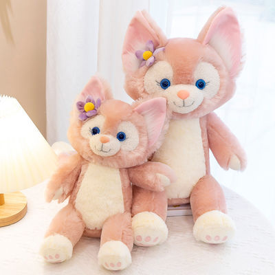 Kustom 100% Polyester Plush Fox Toy Dengan PP Cotton Filler